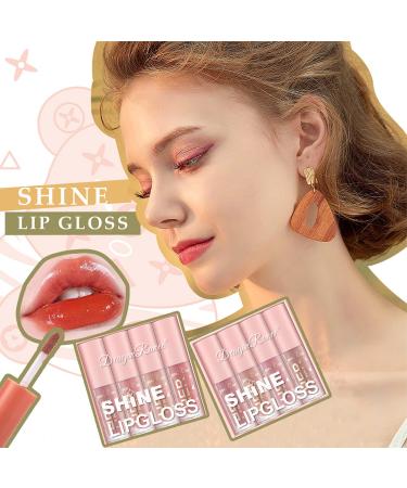 4PCS Moisturizing Lip Oil Gloss Set | Long Lasting Waterproof Formula | Non-sticky & Non-fade | Tinted Lip Stain Care Kit for Hydrated Lips - Buy Online on GoSupps.com