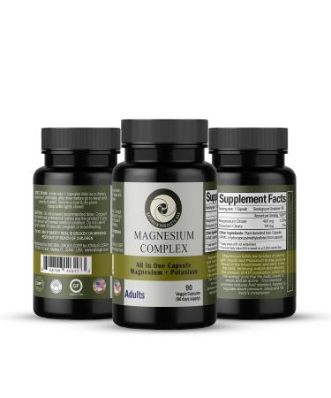 Magnesium Complex 90 Capsules x 460mg Magnesium Citrate + 99mg Potassium Citrate 90 Days Supply