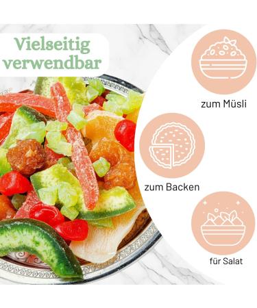  1001 Frucht 1001 Frucht Candied Papaya 500g | Dried Fruit for Cereals | Exotic Dried Fruit without Additives | Fine Foods Candied Fruit for Cooking | Adding to Cereals - Buy Online on GoSupps.com