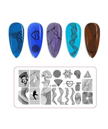 LIZIF Nail Stamping Plate Kit - Nail Stamper with 8 Art Stamp Plates, 2 Scrapers, DIY Nail Art Template - Buy Online on GoSupps.com