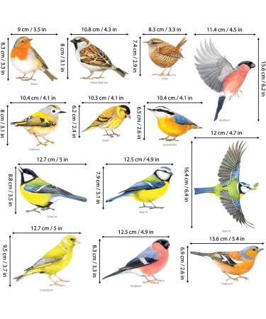 DECOWALL DS-8043 Garden Birds Wall Stickers - Watercolor Flying Bird Decals for Home Decor - Removable Nursery Art | Bedroom and Living Room Decoration - Buy Online on GoSupps.com