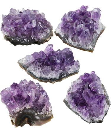 Nupuyai Natural Amethyst Druse Rough Stone | Irregular Crystal Cluster for Reiki Healing & Home Decoration - Buy Online on GoSupps.com