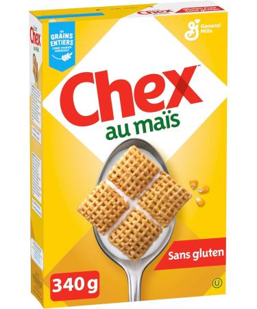 Chex Gluten Free Corn Cereal Box No Artificial Flavours No Artificial Colours Whole Grain is the First Ingredient 340 Grams Package of Cereal - Buy Online on GoSupps.com