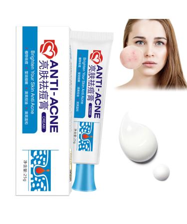 QEEROYO Anti-Acne Cream Spot-Treated Acne Treatment Facial Acne Cream Anti-Blemish Face Cream Moisturizes Skin Eliminates Blemishes and Redness for Men and Women 25g