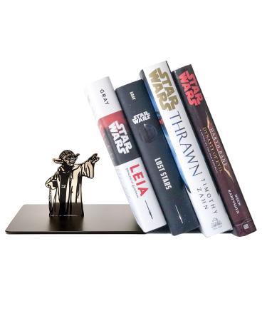 Master Yoda Force Metal Bookend Double-Sided Printing Yoda Pattern Creative Gift for Star War Lovers