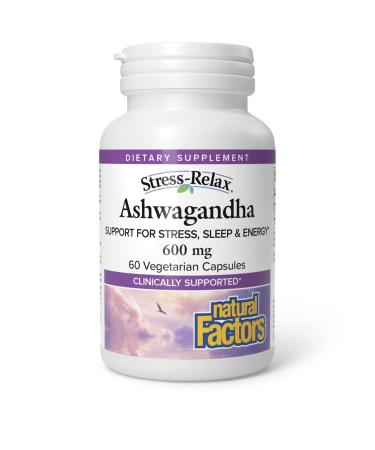 Natural Factors Stress-Relax KSM-66 ASHWAGANDHA 60 Vegetarian Capsules