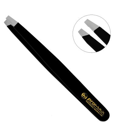 ProMax Care 4-piece Stainless Steel Eyebrow Tweezers Set - Slant Tip and Pointed Precision Tweezer Set for Facial Hair, Splinters, Blackheads, and Ingrown Hairs - Buy Online on GoSupps.com