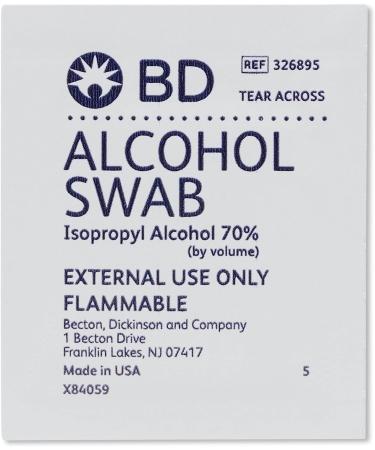BD Alcohol Wipes 1-Ply, 70% Isopropyl Alcohol, 200 Individually-Wrapped Prep Pads - Pack of 1200 - Buy Online on GoSupps.com