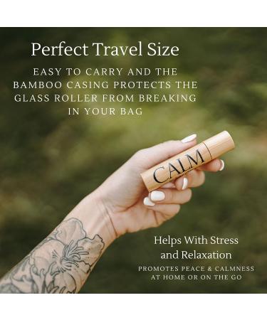 Calm Essential Oil Roller 10ml Glass Roller for Stress Relief - Aromatherapy Blend for Women | Soulistic Root - Buy Online on GoSupps.com