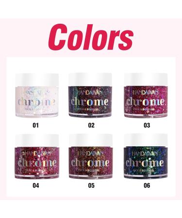 Mermaid Sequins Holographic Glitter Gel for Face, Hair, and Nails (#06) - Shimmering Body Glitter and Eyeshadow - Buy Online on GoSupps.com