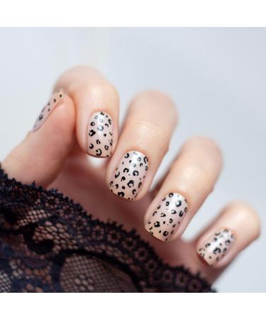 Shop Avoa Beauty Well Spotted Nail Film - Black Leo Minimal Transparent Design 16 Long-Lasting Self-Adhesive Nail Wraps - Buy Online on GoSupps.com