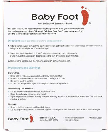Baby Foot Moisturizing Foot Mask - 15-Minute Non-Peeling Treatment for Hydrated & Smooth Feet - Unscented, Ideal for Men & Women - Buy Online on GoSupps.com