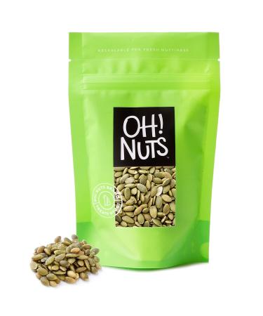 Oh! Nuts Roasted Salted Pumpkin Seeds | Resealable 2LB Bulk Bag of Unshelled Pepitas | All-Natural Protein Power for Gluten-Free & Vegan Snacking | Fresh & Healthy Keto Snacks 2.0 Pounds