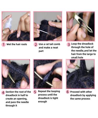 Dreadlock Interlocking Tool Set for Locs - Easyloc Needle for Maintaining Dreadlocks - Tightening Accessory in Gold & Rose Gold - 4pc Set - Buy Online on GoSupps.com