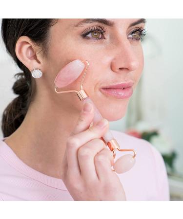 Original Jade Roller & Gua Sha Set | Natural Rose Quartz Facial Tools for Toning & Firming Skin - Buy Online on GoSupps.com