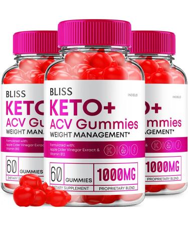 (3 Pack) Bliss Keto ACV Gummies Advanced Weight Loss Bliss Keto + ACV Gummies Apple Cider Vinegar Keto Bliss ACV Gummies Dietary Supplement Bliss Keto Gummies Reviews (180 Gummies)