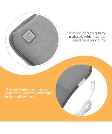 Milist Gray USB Hot Water Sack | Plush Hand & Foot Warmer | Fluffy Charging Warm Bag for Home & Office - Buy Online on GoSupps.com