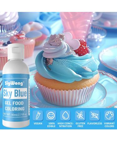 Gel Food Coloring - 80ml Sky Blue Gel Based Food Dye Vibrant Tasteless Concentrated Food Coloring for Cake Cookie Decorating Easter Egg Icing Fondant Baking Macaron - 2.71 Fl.Oz Bottles (Christmas) - Buy Online on GoSupps.com