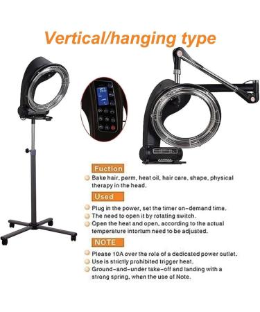 Hair Dryer Wall-Mount Infrared Hair Steamer Hair Colour Processor Heater with Adjustable Timer and Temperature Stand Up Hair Dryer 1200w A () - Buy Online on GoSupps.com