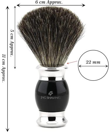 Jag Shaving Brush with Badger Hair Bristles | Metal Handle | Perfect Match for Your Safety Razor - International Shipping - Buy Online on GoSupps.com