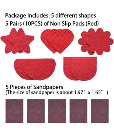 UNIKSTEP Non-Slip Shoe Sole Grips - 10 Piece Self-Adhesive Rubber Pads with Star Heart & Flower Shapes for Noise Reduction - Perfect for International Shipping - Buy Online on GoSupps.com