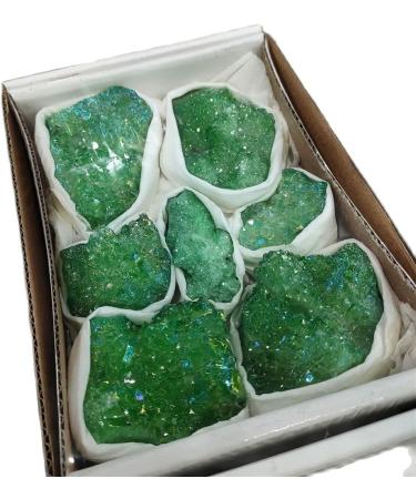 Specimen Healed Green Titanium Rainbow Aura Lemurian Quartz Cluster Crystal Specimen As a Gift ERTEYIN - Buy Online on GoSupps.com