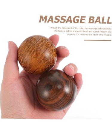 Fomiyes 2ST Wooden Acupressure Massage Balls for Golfers - Handmade Fitness & Meditation | 5.00x5.00cm Coffee - Buy Online on GoSupps.com