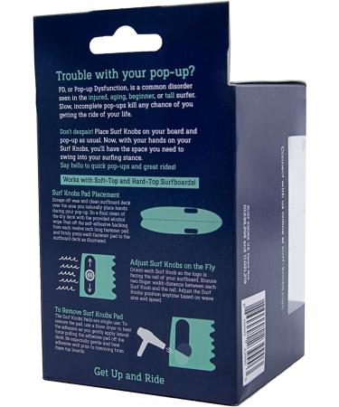 Surf Knobs Pop-Up Surfing Accessory - Improve Pop-Ups for Surfers | Ideal for Injured, Aging, Adaptive & Beginners | Fits Hard-top Surfboards - Buy Online on GoSupps.com