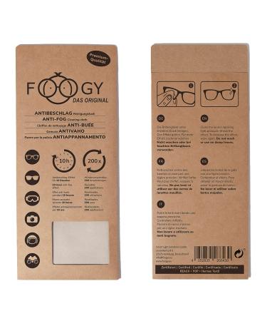 Foogy anti-fogging clothes cleaning cloth made of microfiber gray anti-fog anti-fog cloth glasses dry nano technology for the anti-fitting effect no anti-frame spray required - Buy Online on GoSupps.com