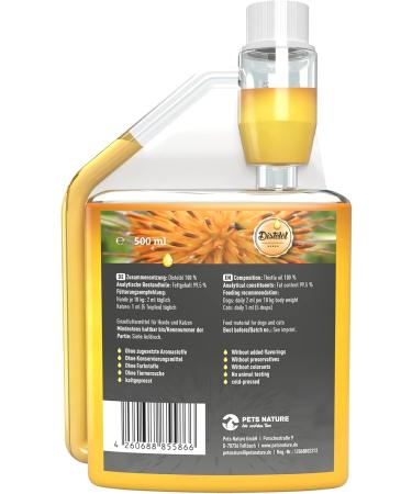 Pure Premium Thistle Oil for Dogs & Cats - 100% Natural Cold-Pressed Omega-6 Rich Oil - 500ml - Made in Germany - Buy Online on GoSupps.com