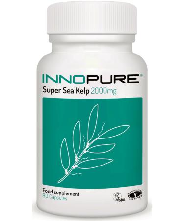 INNOPURE Sea Kelp Double Strength 2000mg - Rich in Iodine Easy to Swallow Capsues (Not Tablets) Vegan Society Approved - 3 Month Supply UK Made