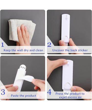 20 Pieces No Damage Picture Hangers Picture Hanging Kit Without Nails No Trace Adhesive Art Hanger for Bathroom Kitchen Home Door Closet  White (20 Pieces) - Buy Online on GoSupps.com