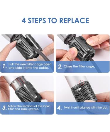 Upgraded Magnetic Hair dryer Filter Cover Compatible with Dyson Supersonic HD01 HD03 HD08 HD15 Models Hair Dryer Filter Cage Spare Parts (Metallic Gray) - Buy Online on GoSupps.com