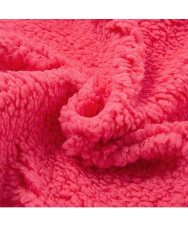 Hanxiulin Women's Fleece Jacket - Plush Cuddly Sweatshirt Warm Outdoor Cardigan Coat & Hoodies - XXL Pink - Buy Online on GoSupps.com