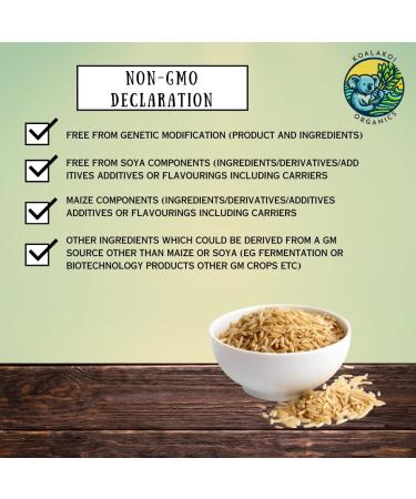 ORGANIC Premium non-GMO Brown basmati Rice (5kg) 100% Natural no Additives or Preservatives Vegan Baking & Cooking healthy & safe option for Vegetarians - Free UK delivery by Koalakoi - Buy Online on GoSupps.com
