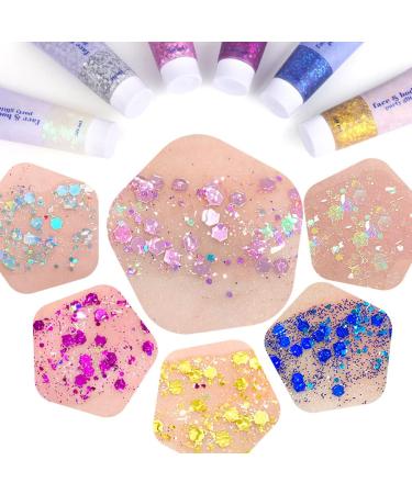 Paminify White Face Glitter Gel - 50ML Self-Adhesive Liquid Sequins for Music Festivals & Concerts - Buy Online on GoSupps.com