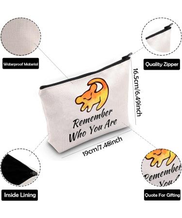 Bauna Remember Who You Are Makeup Bag | Simba Inspired Gift | King of the Lion Cosmetic Bag - Buy Online on GoSupps.com