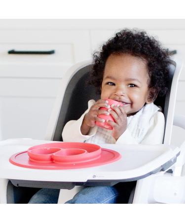 ezpz Mini Mat (Gray) - Silicone Suction Plate for Infants & Toddlers | Built-in Placemat, Self-Feeding | Reusable Travel Bag - Buy Online on GoSupps.com