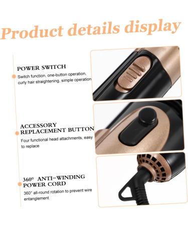 VINTORKY 1 Set Curling Iron Hair Curler Electric Curlers Hairdressing Tool Portable Heating Curler Abs Black - Buy Online on GoSupps.com