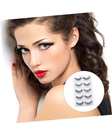 Beaupretty Women Eyelashes 5 Pairs eyelashes lashes natural false lashes faux lashes natural look full Women Curly Dense Eyelash Women False Lash Eyelash Artificial Fiber Lash - Buy Online on GoSupps.com