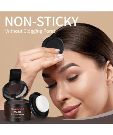 Waverloo Magic Root Cover Up Powder - Dark Brown Hair Color Repair Waterproof Touch Up for High Forehead & Hair Loss (4g) - Ideal for Men & Women - Buy Online on GoSupps.com
