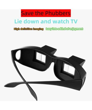 Lazy Glasses - Horizontal Bed Prism Spectacles for Reading & Watching TV | High Definition Periscope Eyeglasses - Unisex Black - Buy Online on GoSupps.com