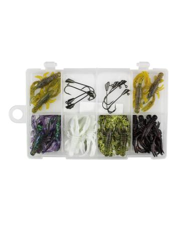 Trout Magnet Trout Slayer 28 Piece Fishing Kit, Includes 20 Crawdad Bodies and 8 Size 6 Long Shank Hooks, Great for Small Streams and Lakes, Catches All Species, White