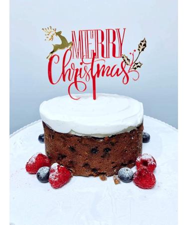 Dimoda Traditional Mistletoe christmas acrylic plastic cake toppers for christmas cake decorations - Buy Online on GoSupps.com