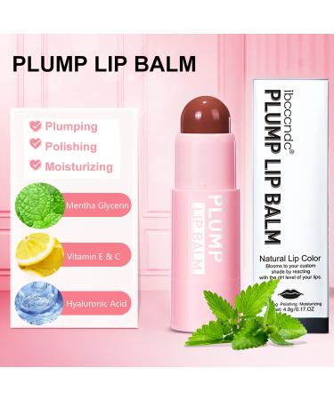Plumping Lip Balm: Hydrating Tinted Lip Polish for Dry, Cracked Lips - Deep Nourishing Moisturizing Lip Gloss (Brown Vermeil) - Buy Online on GoSupps.com