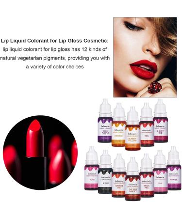 Stronrive 12 Colors Lip Gloss Liquid Pigment - DIY Lipstick Cosmetic Dye for Lip Gloss Production - Buy Online on GoSupps.com