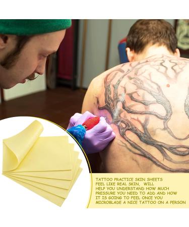 6 Sheets Blank Skin Practice Kit - 8x11 Inch, 3mm Thick Synthetic Skin for Tattoo Artists - Double Sided Silicone Practice Skin for Beginners and Experienced Artists - Buy Online on GoSupps.com