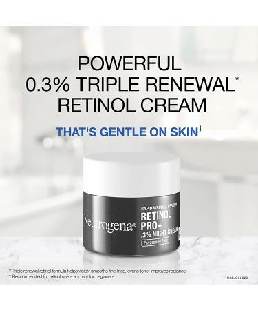 Neutrogena Rapid Wrinkle Repair Retinol Pro+ Night Moisturizer 1.7 oz - Anti-Aging Face Cream with 0.3% Retinol - Fragrance & Paraben-Free - Buy Online on GoSupps.com