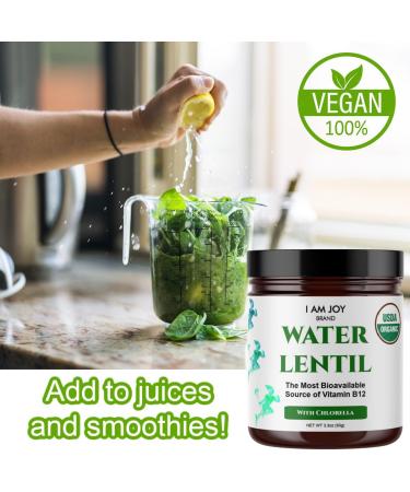 Water Lentil Protein Powder | Organic Duckweed with B12 & Chlorella | Sugar-Free Energy Booster | Sustainably Farmed | 100% Recyclable 10oz - Buy Online on GoSupps.com