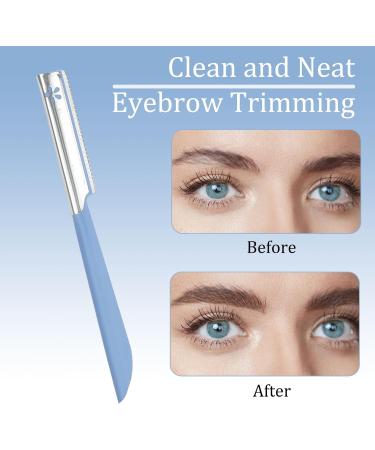 Beard Mustache Straight Razor & Eyebrow Trimmer Kit - Stainless Steel Blade for Men's Grooming - Travel-Friendly Disposable Razors - Buy Online on GoSupps.com